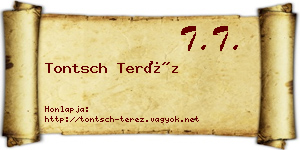 Tontsch Teréz névjegykártya